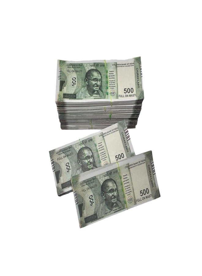 Laserbot Currency (Number 100 X 5 =500 Each) for Kids Denomination Learning(ONLY 500 NAKLI Note) Artificial Playing, Learn Money Skills- Multi Color (500pcs) Movie Shooting Note - Image 2