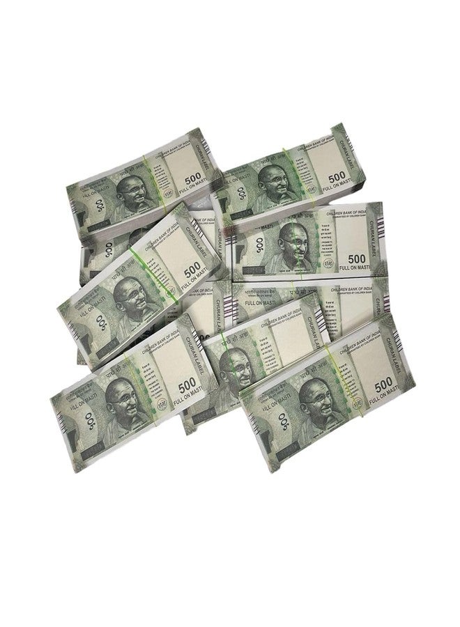 Laserbot Currency (Number 100 X 5 =500 Each) for Kids Denomination Learning(ONLY 500 NAKLI Note) Artificial Playing, Learn Money Skills- Multi Color (500pcs) Movie Shooting Note - Image 4