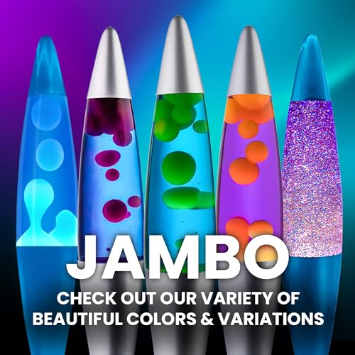 JAMBO 16" Beautiful Lamp- Purple with Pink Wax, Relaxing Liquid Light, Night Light Nightlight, Home Decor Living Room Office Bedroom Lamp for Adults Teens Kids, Magma Motion - Image 5