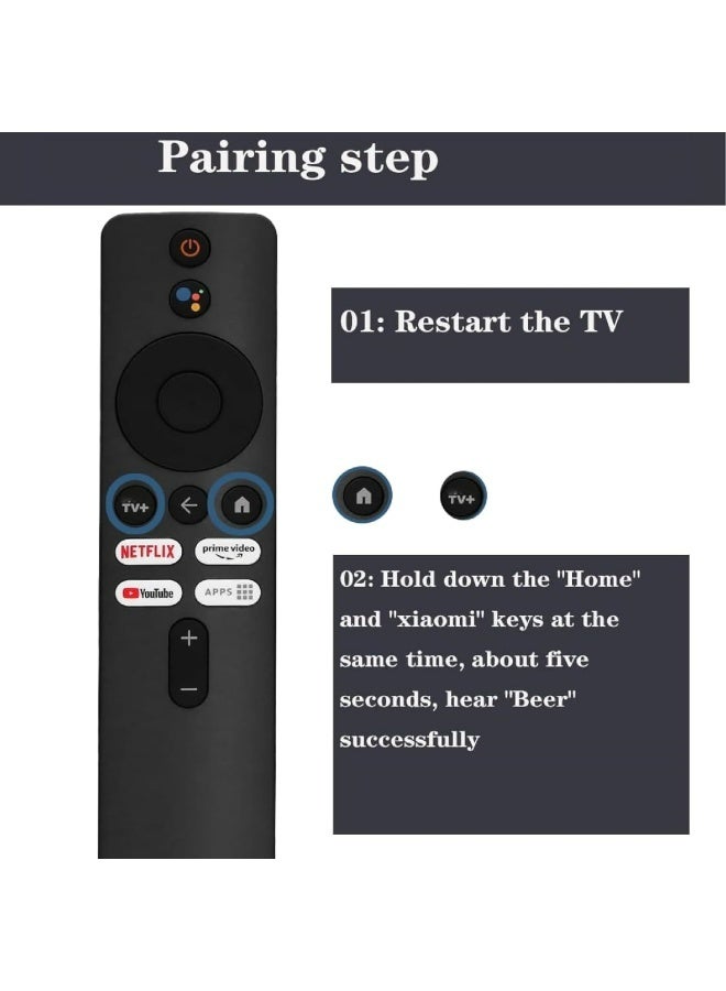 Apluynm Remote Control for Xiaomi Mi TV Box S 3nd Gen,for S 2nd Gen 4,Replacement Remote Control for Xiaomi Mi TV Stick with Bluetooth and Voice Control - Image 3