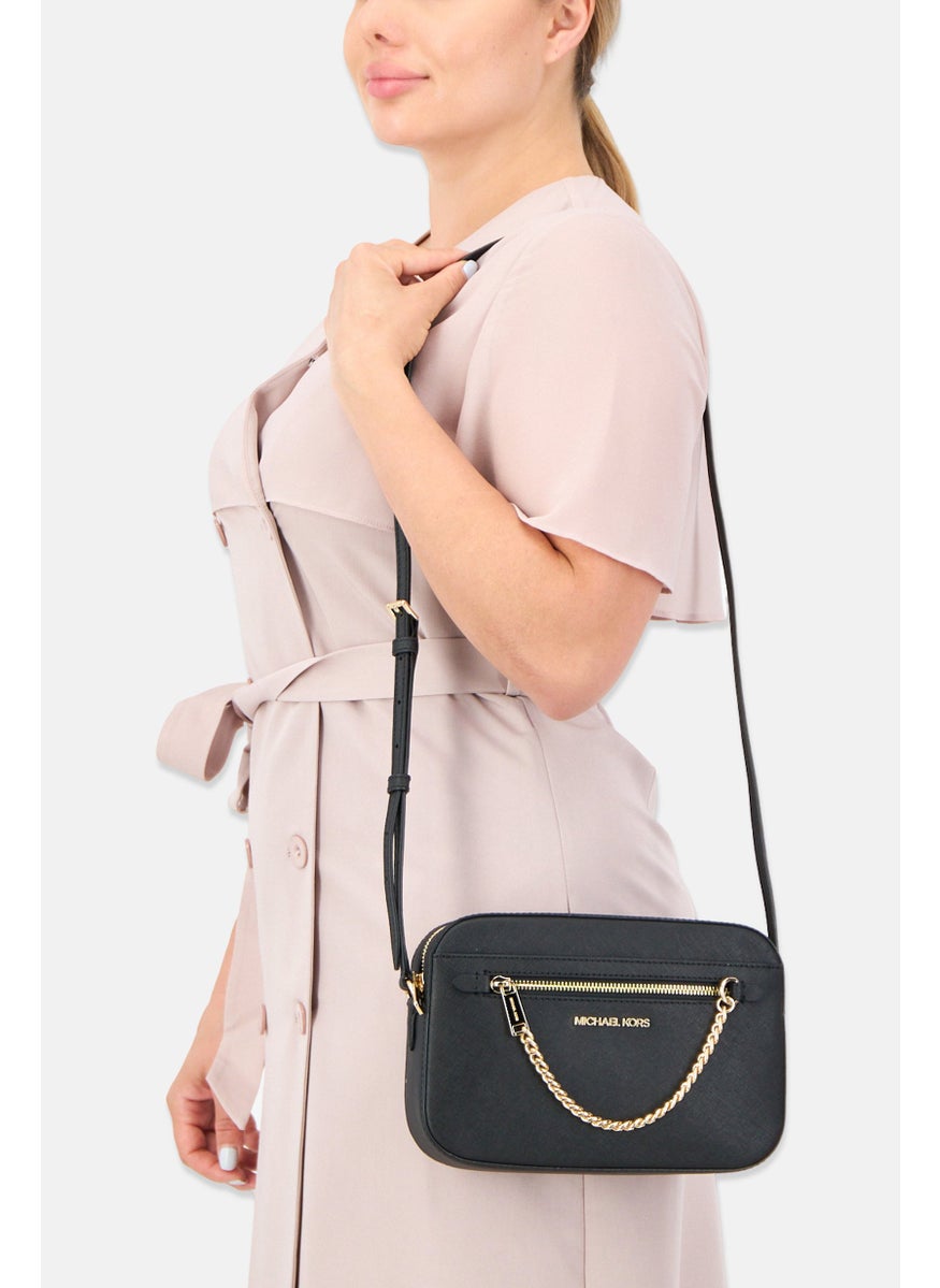 Michael Kors Women Hardware Logo Cross Body Bag 17 H x 25 L x 5,5 W cm, Black  - Image 2