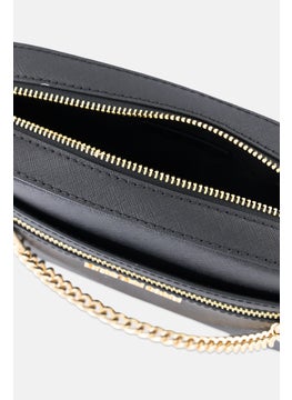Michael Kors Women Hardware Logo Cross Body Bag 17 H x 25 L x 5,5 W cm, Black  - Image 4