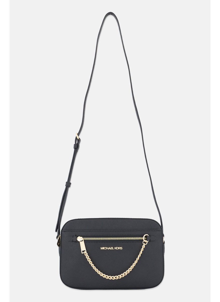 Michael Kors Women Hardware Logo Cross Body Bag 17 H x 25 L x 5,5 W cm, Black  - Image 1