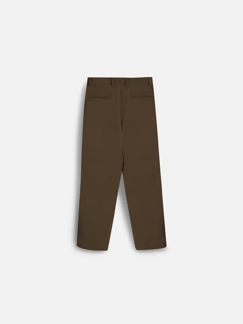 SNITCH Brown Brown Solid Relaxed Casual Trousers for Men | Best Price UAE