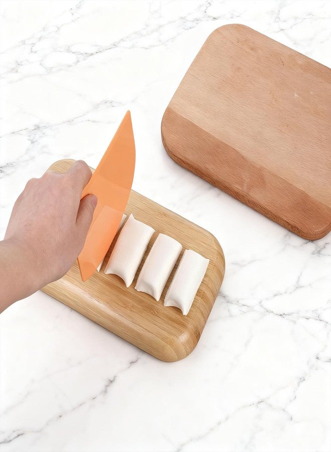 Azefnuhk 2PCS Orange Silicone Bench Scrapers, Curved Edge Bowl Scrapers Flexible Dough Spatula, Silicone Spatula Scraper for Sourdough, Scraper Tool for Baking Shaping Pastry Dough Proofing Scraping Food - Image 4
