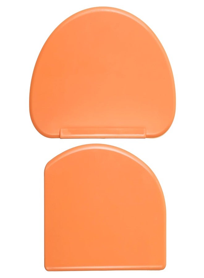 Azefnuhk 2PCS Orange Silicone Bench Scrapers, Curved Edge Bowl Scrapers Flexible Dough Spatula, Silicone Spatula Scraper for Sourdough, Scraper Tool for Baking Shaping Pastry Dough Proofing Scraping Food - Image 1