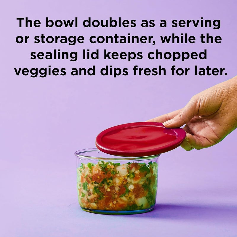 Chef'n VeggiChop Hand-Powered Food Chopper in Cherry Red - Image 4
