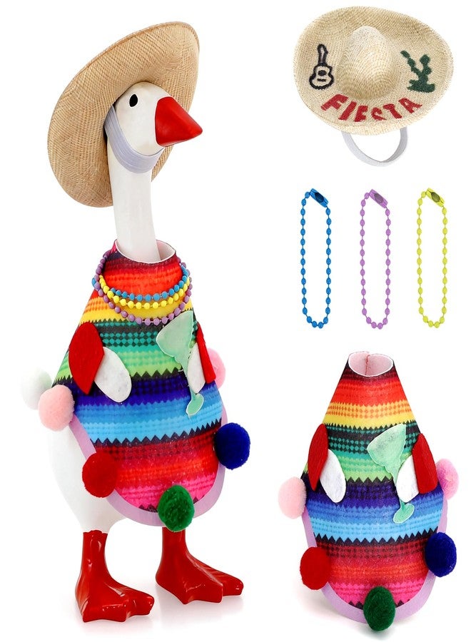 YGEINIT Mexican Desk Goose Outfits,7 Inch Desk Goose Costumes Accessories,Mexican Cinco De Mayo Decor for Desktop Goose Statues Office and Home Table - Image 1