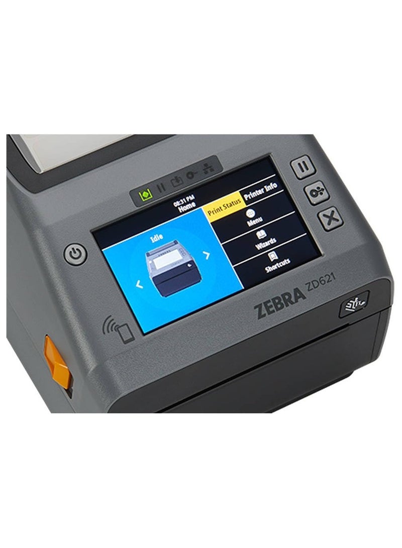 Zebra Barcode Label Printer ZD621t, 12 dots/mm (300 dpi), RTC, USB, USB Host, RS232, BT (BLE), Ethernet, ZD6A043-30EF00EZ - Image 3