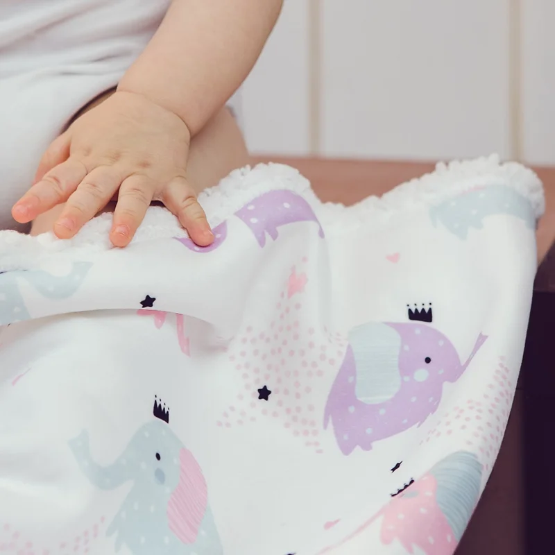 Hamur Fluffy Baby Blanket Mother Baby Newborn 80x100 Cm Elephant