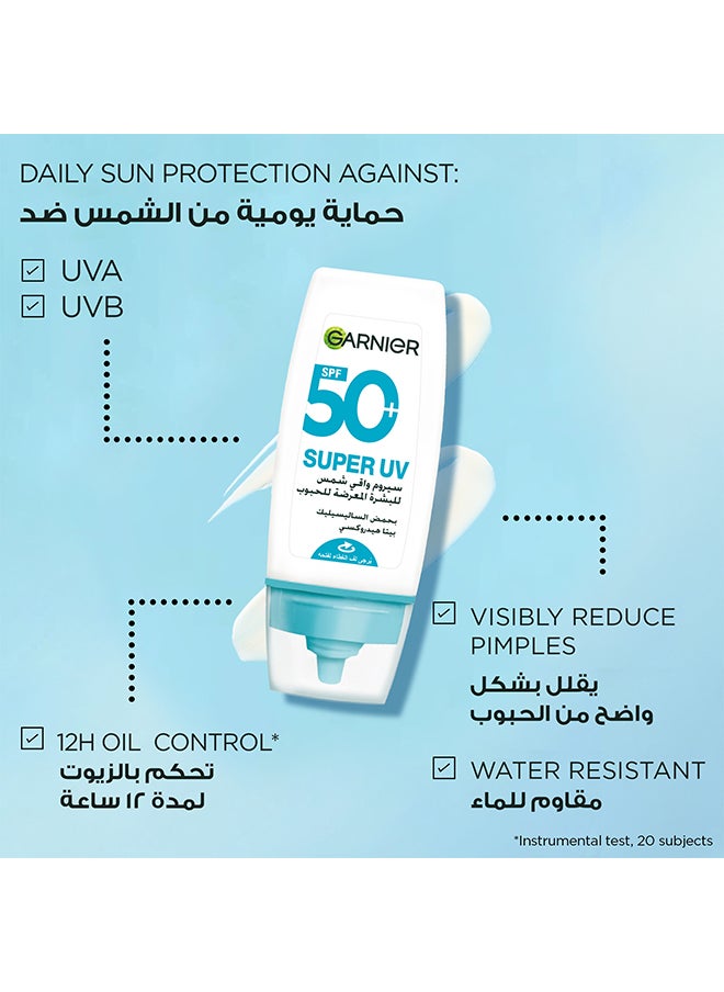 Garnier Garnier Skinactive Super UV Acne Prone Skin Serum Sunscreen, 30Ml  - Image 2