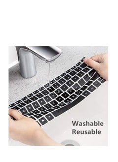 Generic غطاء لوحة مفاتيح Huawei MateBook D15/D14/X Pro 13.9، غطاء لوحة مفاتيح TPU شفاف ناعم للغاية لهاتف Huawei MateBook--أسود  - Image 2