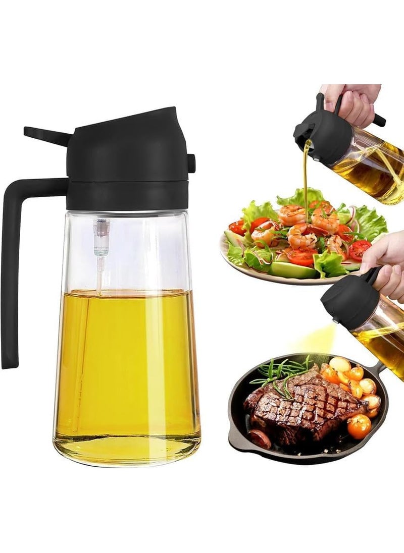 Krishn Kunj Krishn Kunj Oil Sprayer for Cooking Oil Dispenser Bottle Spray Mister for Kitchen Air Fryer Salad Baking Olive Oil Mister for Healthier Cooking Salad Making New_2 in 1 spray bottle  - Image 1