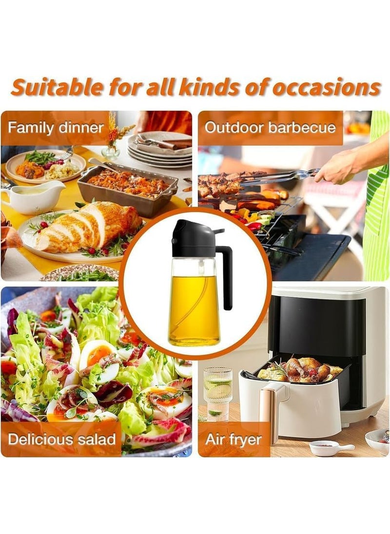 Krishn Kunj Krishn Kunj Oil Sprayer for Cooking Oil Dispenser Bottle Spray Mister for Kitchen Air Fryer Salad Baking Olive Oil Mister for Healthier Cooking Salad Making New_2 in 1 spray bottle  - Image 4