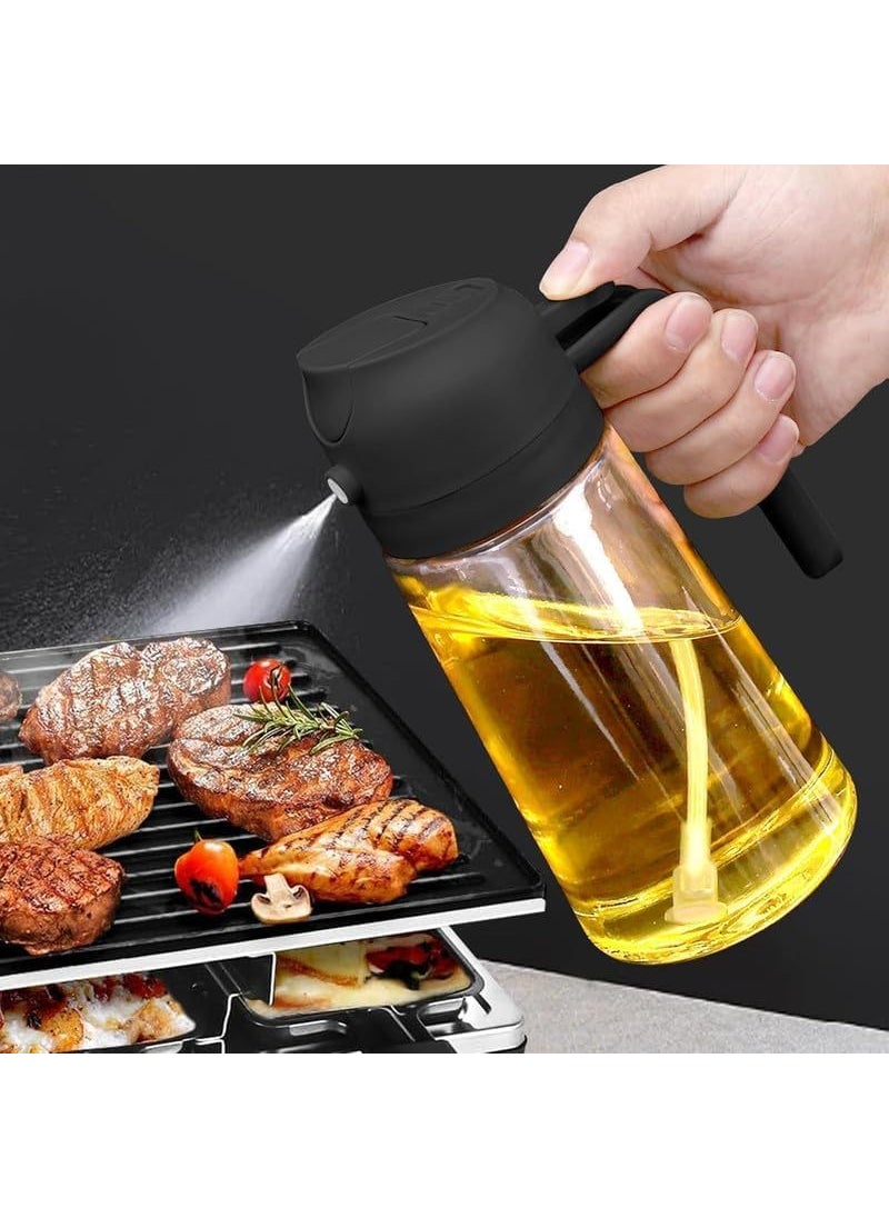 Krishn Kunj Krishn Kunj Oil Sprayer for Cooking Oil Dispenser Bottle Spray Mister for Kitchen Air Fryer Salad Baking Olive Oil Mister for Healthier Cooking Salad Making New_2 in 1 spray bottle  - Image 2