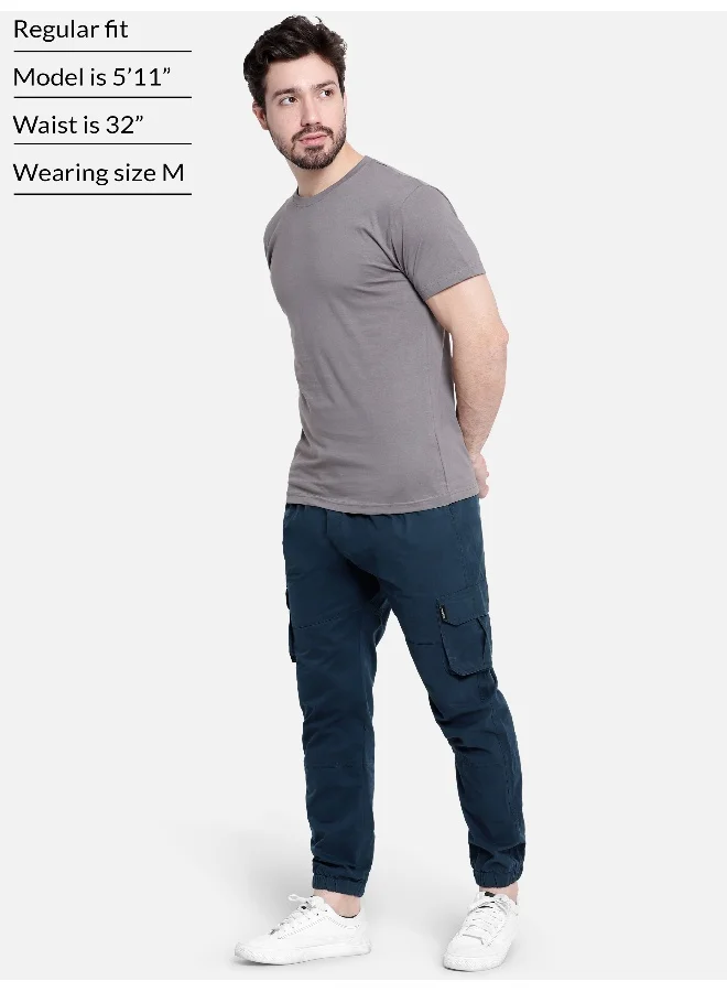 Beyoung Dark Space Blue Heavy Gauge Cargo Joggers