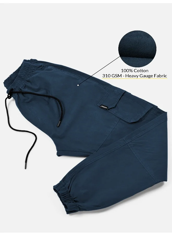 بيونغ Dark Space Blue Heavy Gauge Cargo Joggers