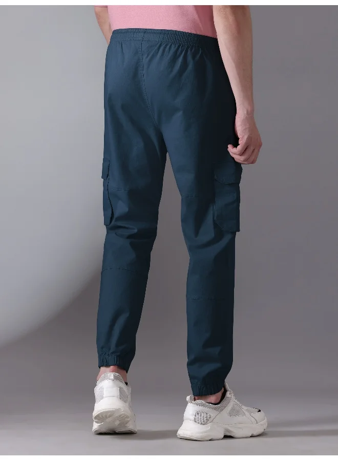 Beyoung Dark Space Blue Heavy Gauge Cargo Joggers