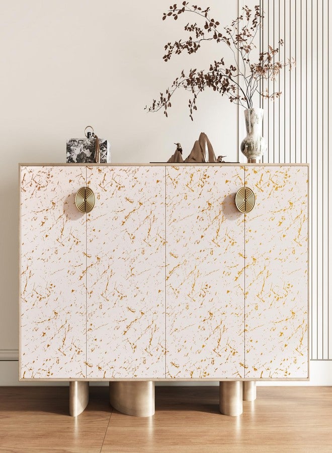 CRE8TIVE Beige Gold Marble Contact Paper Matte Marble Wallpaper Peel and Stick Countertops Waterproof Self Adhesive Countertop Contact Paper Removable Vinyl Roll for Bathroom Cabinets Tables 12"x80" - Image 5