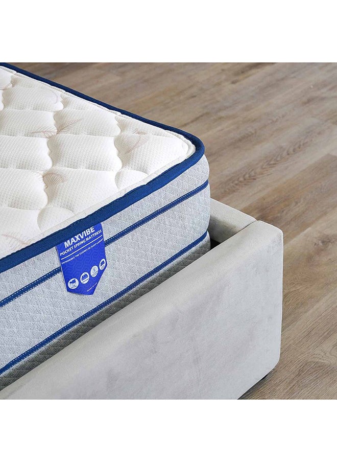 DANUBE HOME Maxvibe Pocket Spring Mattress Medium Firm Feel Double Bed Mattress Spine Balance For Pressure Relief L200xW120 cm Thickness 25 cm  - Image 4