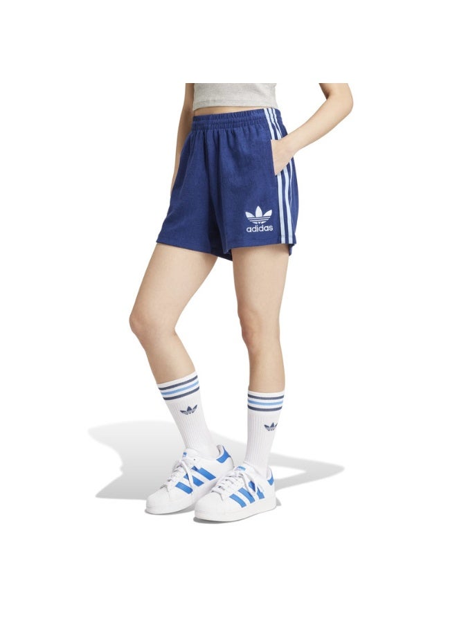 Adidas adidas TERRY SHORT Blue Originals Women SHORTS - Image 3
