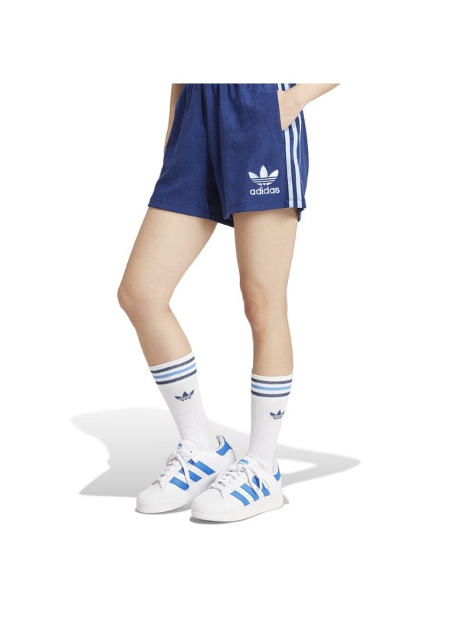 Adidas adidas TERRY SHORT Blue Originals Women SHORTS - Image 4