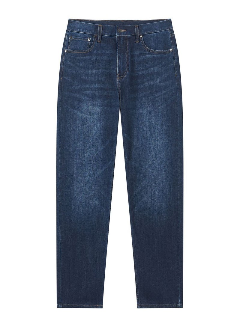 GIORDANO Men Tapered Stretch Denim Indigo Jeans - Image 3