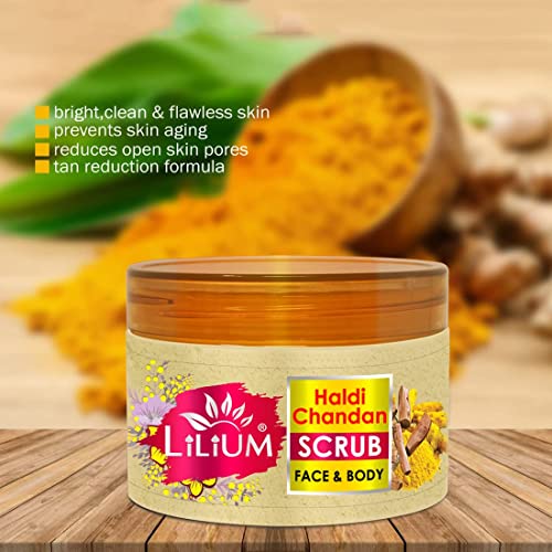 Lilium Haldi Chandan Face & Body Scrub & Multifunction 5in1 Massager (250g) - Image 2