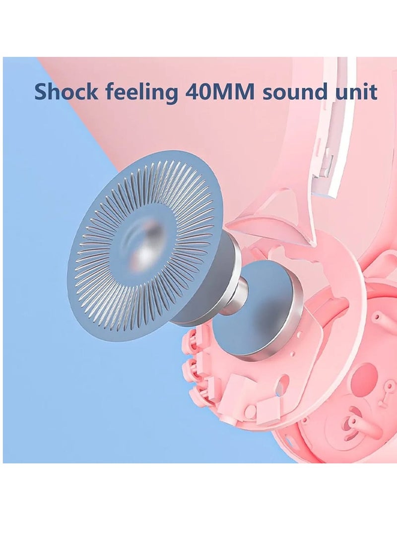 general Cat Ear Gaming Wired Headset with LED Light and Microphone - Image 2