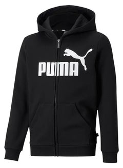 PUMA Ess Big Logo Fz Hoodie Fl B  Black  - Image 1