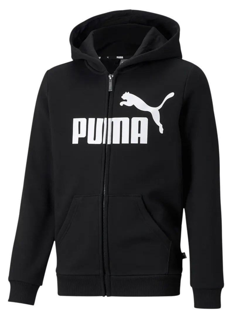 PUMA Ess Big Logo Fz Hoodie Fl B  Black  - Image 1