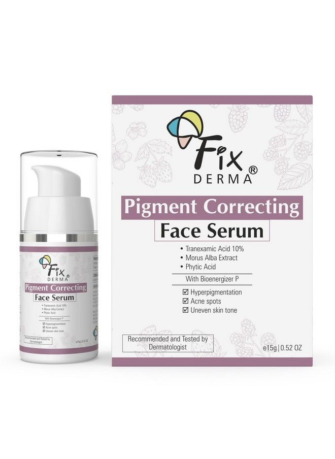 FIXDERMA 10% Tranexamic Acid Serum, Pigment Correcting Serum | Face Serum For Melasma, Hyperpigmentation & Acne Spots | Acne Serum | Face Serum For Men & Women - 15G  - Image 1