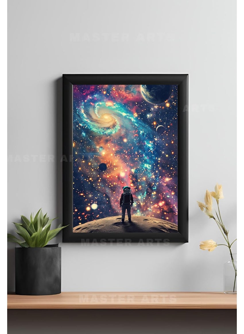 Master Flame Master Flame Space Themed Classic Aesthetic Wall Art Poster for Living Room Home Wall Decor Poster without frame Space Astronaut Earth Science Pilot Rocket A4 FRAMED SPACE8  - Image 1