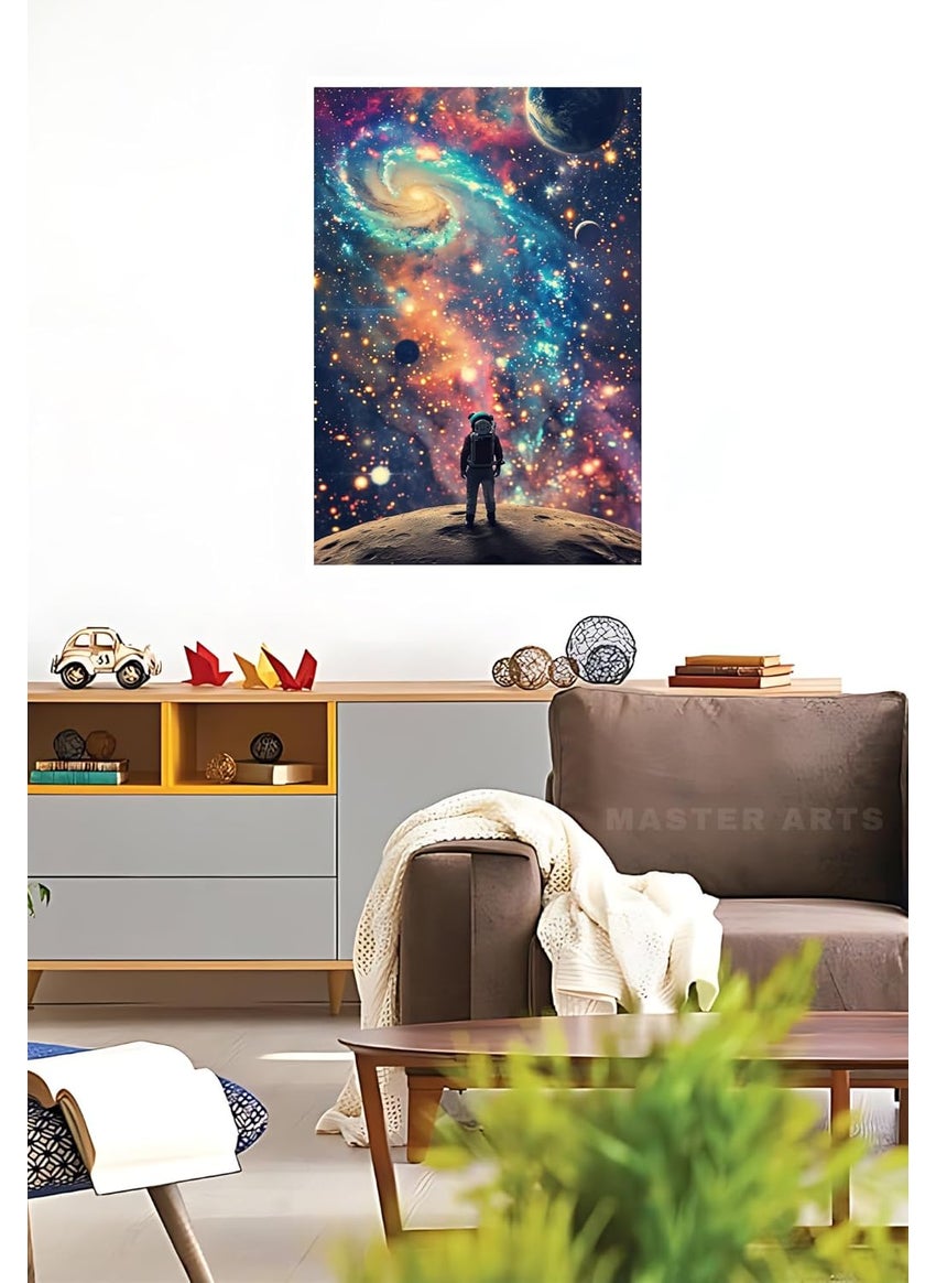 Master Flame Master Flame Space Themed Classic Aesthetic Wall Art Poster for Living Room Home Wall Decor Poster without frame Space Astronaut Earth Science Pilot Rocket A4 FRAMED SPACE8  - Image 3