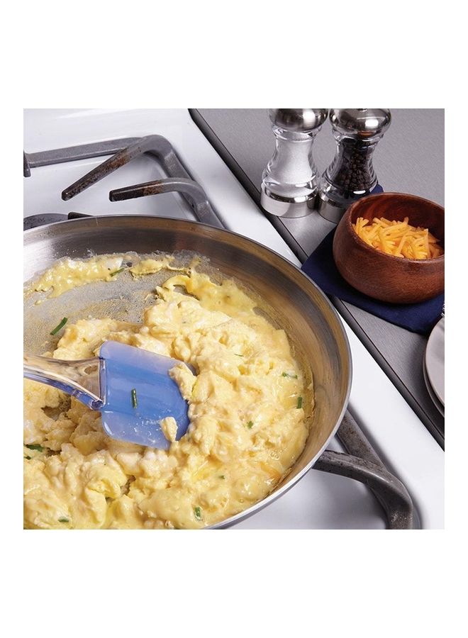 3-Piece Non-stick Silicone Spatula Set Blue 25.7x6x3.5cm - Image 3