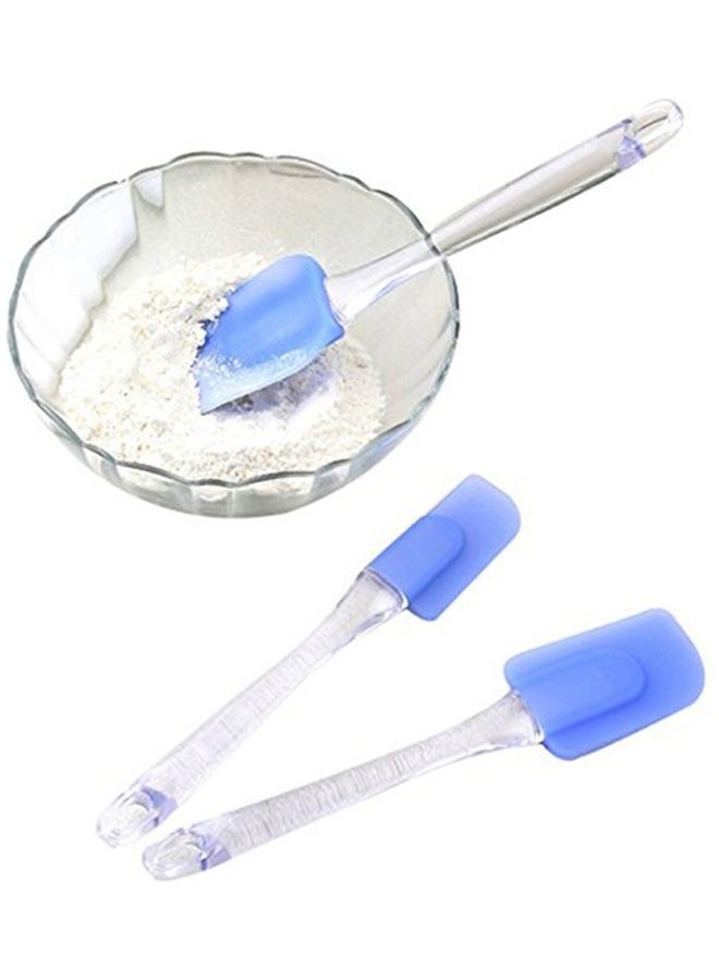 3-Piece Non-stick Silicone Spatula Set Blue 25.7x6x3.5cm - Image 4