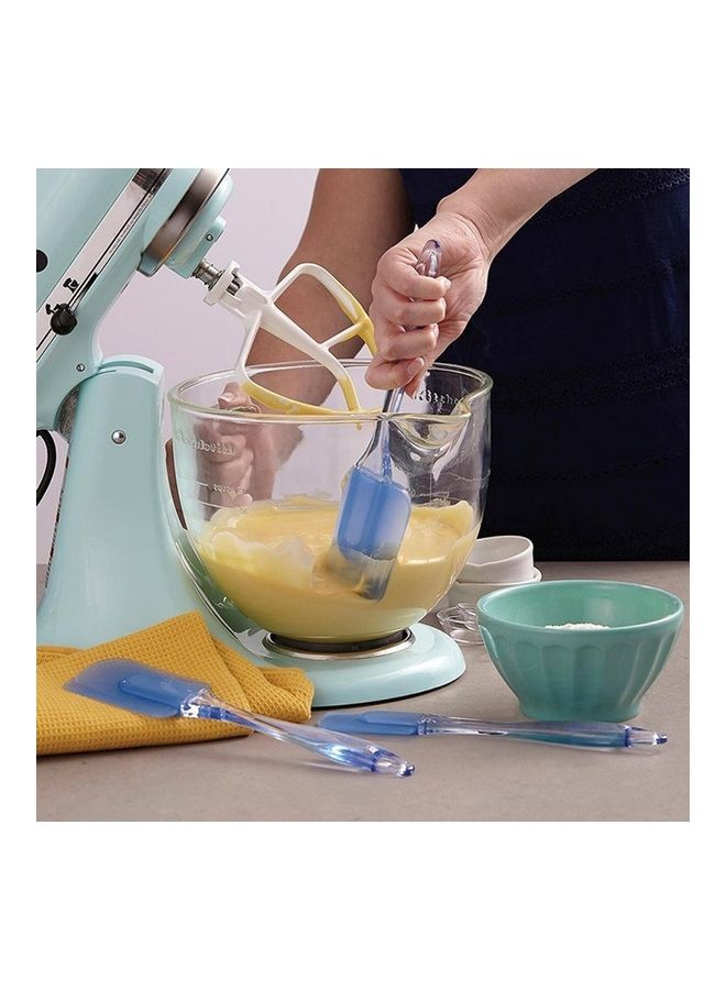 3-Piece Non-stick Silicone Spatula Set Blue 25.7x6x3.5cm - Image 2