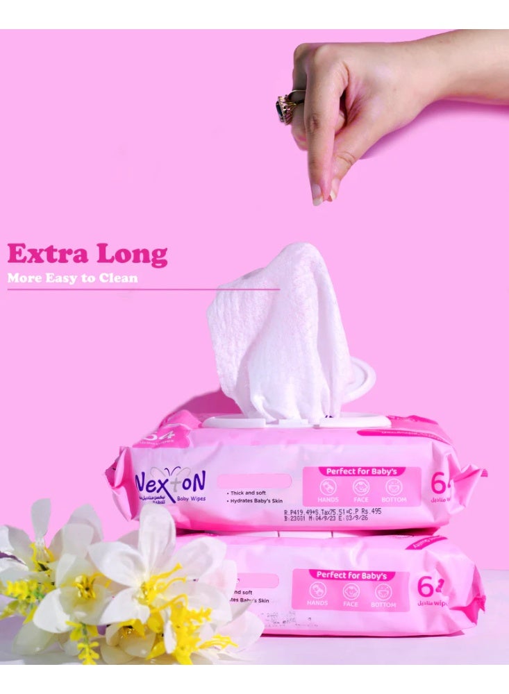 NEXTON BABY WIPES 64 PCS - Image 3