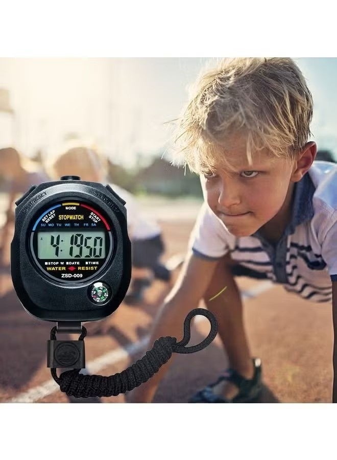 Multi-Function Electronic Digital Stopwatch Timer with Large Display, Date/Time/Alarm/Compass, Easy Key Control Sports Timer for Coaches, Referees, Athletes & Training - Image 3