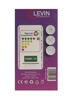 Levin Germany Levin A-Bulb 12W 6500K Warm White LED Bulb E27 220-240V IP20 220° Ø65 x L125, Flicker Free Non-Dimmable, Frosted Finish, Suitable for Residential & Commercial Application  - Image 4