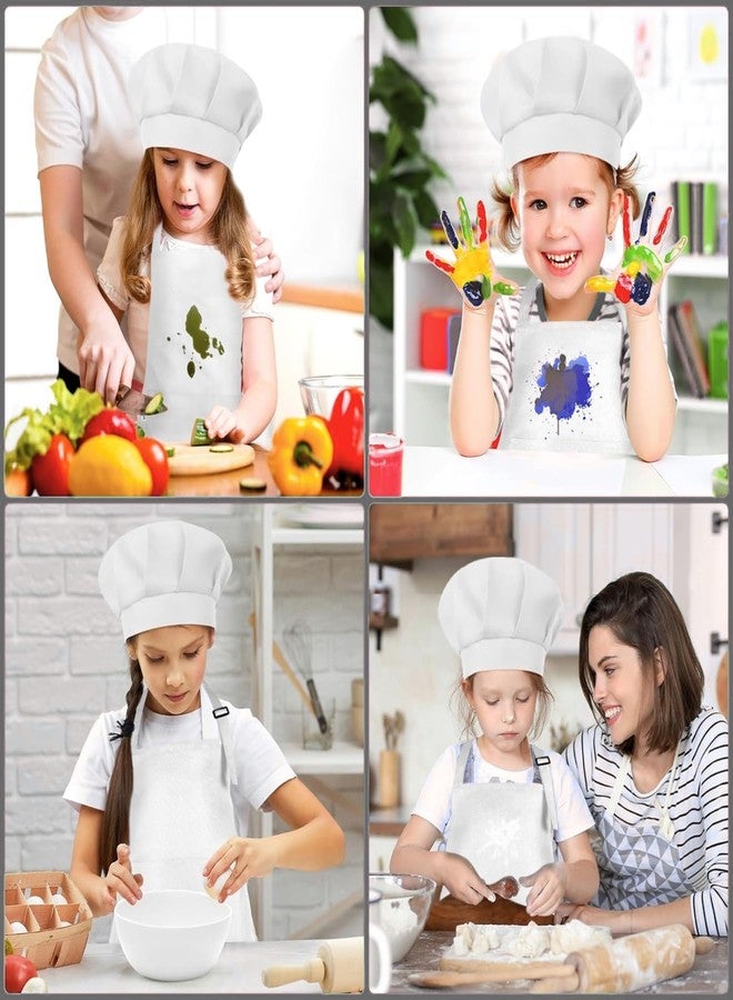 uniformer Kids Apron with Chef Cap for Cooking, Baking, Painting Art & Crafts | Adjustable Child Apron with 2 Pockets | Great for Kitchen, School (White_PO1) - Image 5