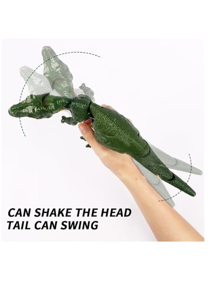 OUYoo - OUYoo Funny Dinosaur Toys - Trigger The T-Rex with Sound and Light Effects - Dino Fidget Novelty Gag Toy, Dinosaur Chomper Toys - fun Interactive Dinosaur Gift for Boys Girls 3+ Year Old (Green) - Image 1