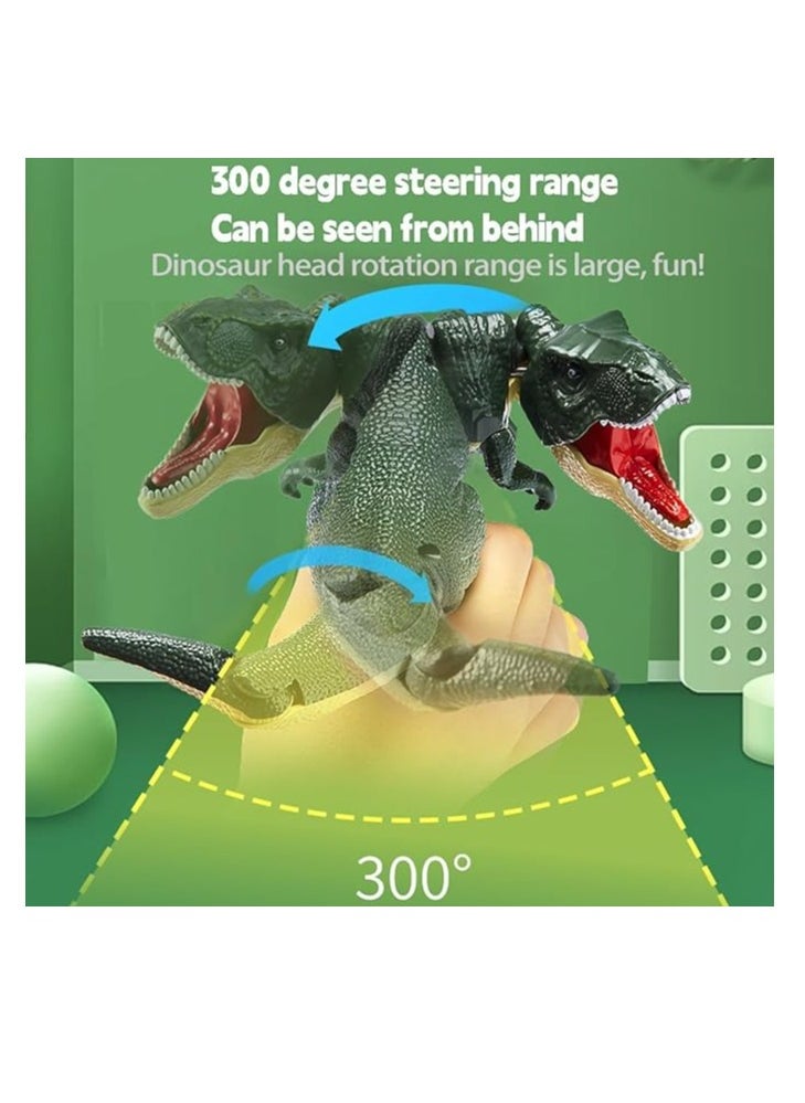 OUYoo OUYoo Funny Dinosaur Toys - Trigger The T-Rex with Sound and Light Effects - Dino Fidget Novelty Gag Toy, Dinosaur Chomper Toys - fun Interactive Dinosaur Gift for Boys Girls 3+ Year Old (Green)  - Image 3