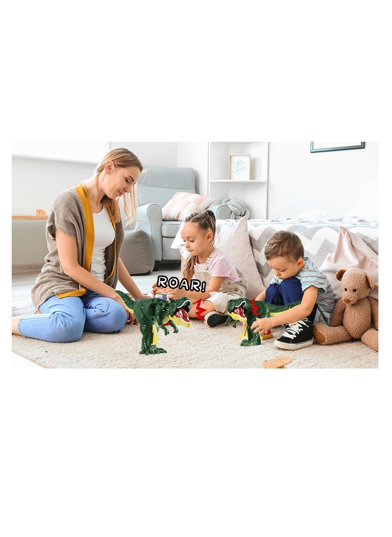 OUYoo - OUYoo Funny Dinosaur Toys - Trigger The T-Rex with Sound and Light Effects - Dino Fidget Novelty Gag Toy, Dinosaur Chomper Toys - fun Interactive Dinosaur Gift for Boys Girls 3+ Year Old (Green) - Image 1