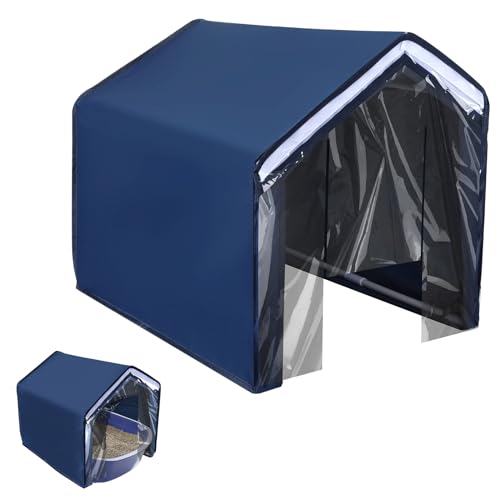 CTTZCKJ Cat Litter Box Cover Dog Proof Litter Box Enclosed Cat Potty Cats Litter Boxes Cover Removable Litter Boxes CoversOpen Curtain for Easy Access to The Top Closed Cover - Image 1
