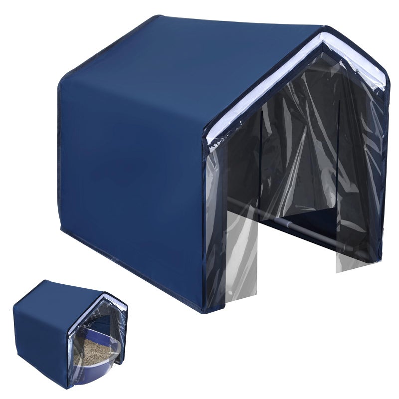 CTTZCKJ Cat Litter Box Cover Dog Proof Litter Box Enclosed Cat Potty Cats Litter Boxes Cover Removable Litter Boxes CoversOpen Curtain for Easy Access to The Top Closed Cover - Image 2