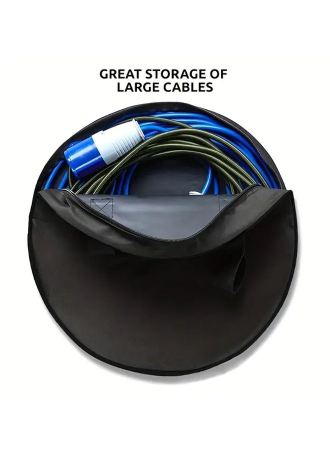 Heavy Duty Car Camper Cable Organizer Bag 15 75x15 75 Inch Portable Storage Box - Image 5