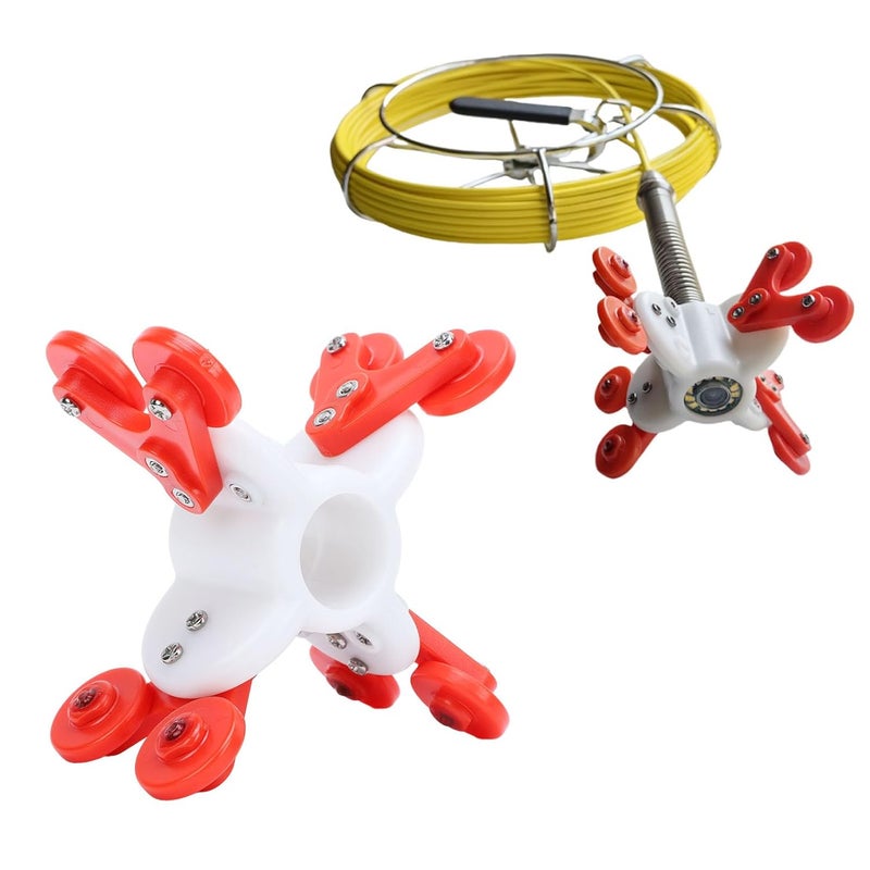 عجلات توجيه من مادة ABS مقاس 120 مم لأنابيب 23 مم - إكسسوارات كاميرا التفتيش متينة وتوفر الجهد - Image 3