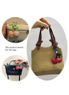 Oasisgalore Cherry Bag Charm, Cute Cherry Charm for Purse Handbags Bag Accessories PU Cherry Key Charms  - Image 3