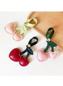 Oasisgalore Cherry Bag Charm, Cute Cherry Charm for Purse Handbags Bag Accessories PU Cherry Key Charms  - Image 4